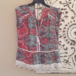 Gibson Latimer Boho Tassel Top